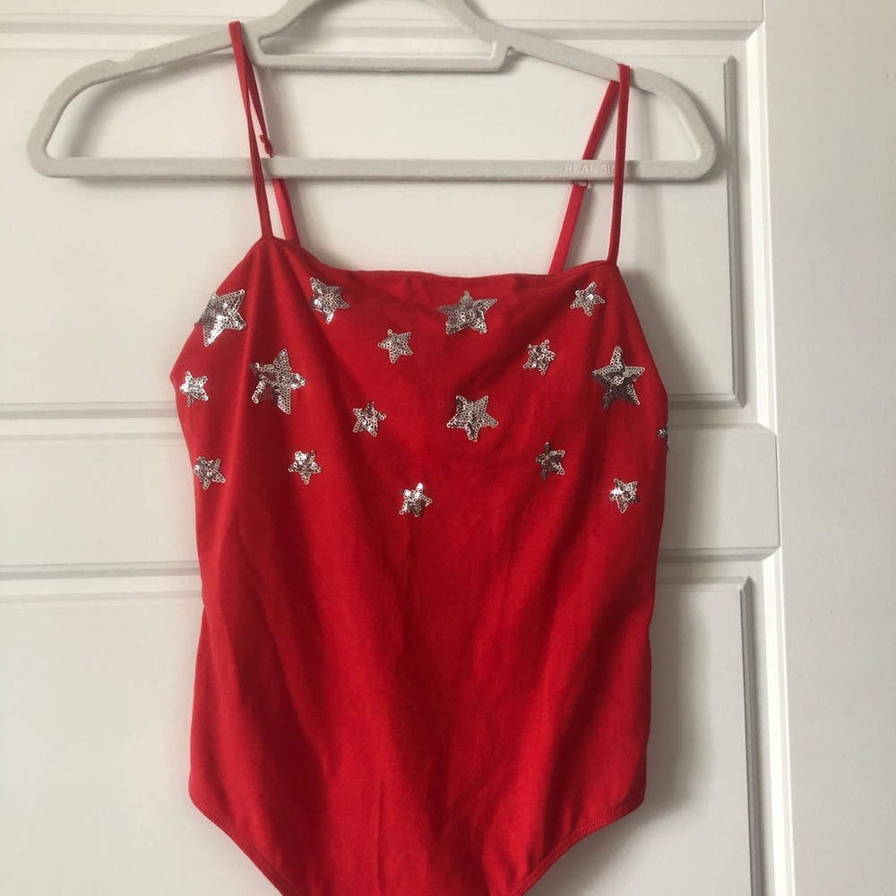 Express red star bodysuit
